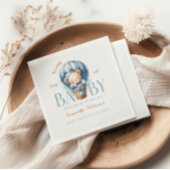 Baby Teddy Blue Hot Air Ballon Serviette