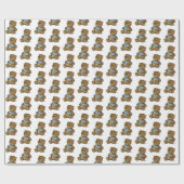 Baby-Teddybär mit Bib Geschenkpapier (Flach)