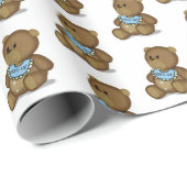 Baby-Teddybär mit Bib Geschenkpapier (Rolleneckpunkt)