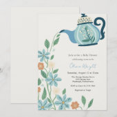 Baby Tee Party Dusche Einladung (Vorne/Hinten)