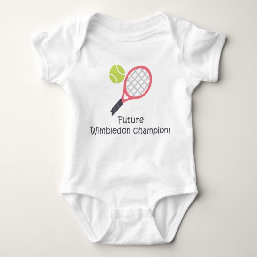 Baby-Tennisbodysuit Wimbledon-Meisters niedlicher Baby Strampler (Vorderseite)