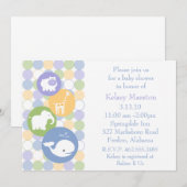 Baby-Tier-Babyparty-Einladung Einladung (Vorne/Hinten)