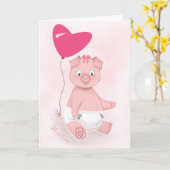 Baby-Tier-Gruß-Karten Karte (Gelbe Blume)