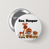 Baby-Tier-Zoowärter-T-Shirts und Geschenke Button (Vorne & Hinten)