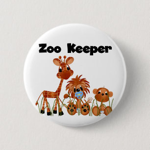 Baby-Tier-Zoowärter-T-Shirts und Geschenke Button