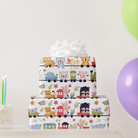 Baby-Tier-Zug Geschenkpapier (Partygeschenke)