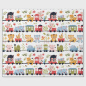 Baby-Tier-Zug Geschenkpapier (Flach)