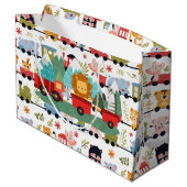 Baby-Tier-Zug Große Geschenktüte (Rückseite Schrägansicht)