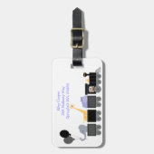 Baby-Tiere auf einem Zug-Gepäckanhänger Gepäckanhänger (Vorderseite vertikal)