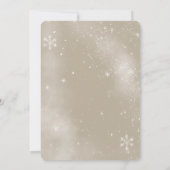 Baby Tiere in einem weißen Waldwald Einladung (Rückseite)