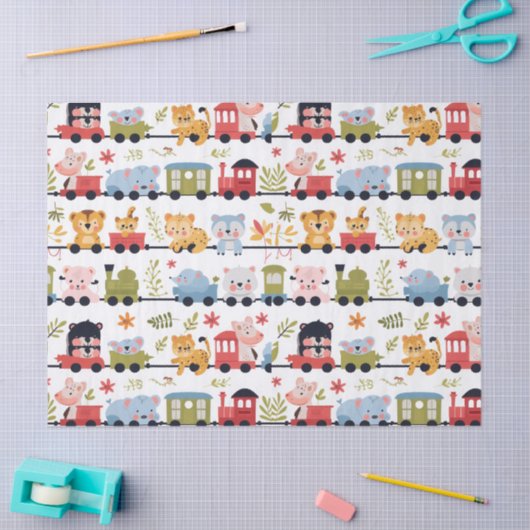 Baby-Tierzug Seidenpapier (Basteln)