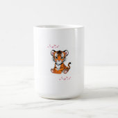 🐯Baby Tiger Art with Pink Butterflies - Kaffeetasse (Mittel)