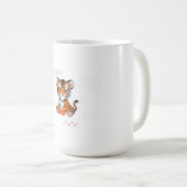 🐯Baby Tiger Art with Pink Butterflies - Kaffeetasse (VorderseiteRechts)