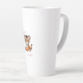 🐯Baby Tiger Art with Pink Butterflies - Milchtasse (Rechte Ecke)