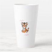 🐯Baby Tiger Art with Pink Butterflies - Milchtasse (Vorderseite)