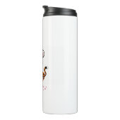 🐯Baby Tiger Art with Pink Butterflies - Thermosbecher (Nach rechts gedreht)