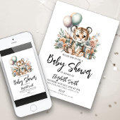Baby Tiger Baby Dusche Einladung