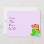 Baby Tiger Baby Shower Einladung (Rückseite)