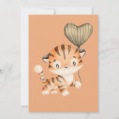 Baby Tiger | Babydusche Einladung (Rückseite)