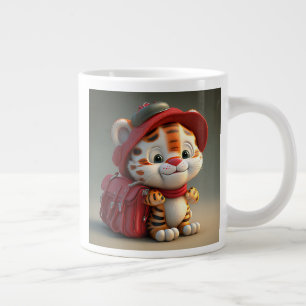 Baby Tiger Cartoon Jumbo-Tasse