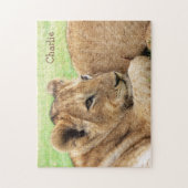 Baby Tiger Custom Monogram Puzzle (Vertikal)