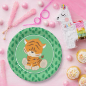 Baby-Tiger der Safari-Tier-| Pappteller (Party)