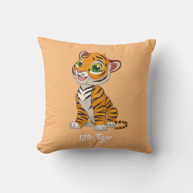 Baby Tiger Design Throw Kissen (Vorderseite)