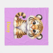 Baby Tiger Fleecedecke (Vorderseite (Horizontal))