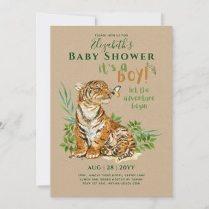 Baby-Tiger-Geschlecht-Reveal-Party-Einladungen Einladung