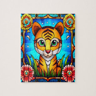 Baby Tiger im Dschungelpuzzle Puzzle
