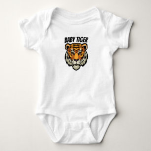 Baby-Tiger individuell gestaltetes T-Shirt Baby Strampler