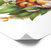 Baby Tiger Jungle Verlasse Kinderzimmer Wine Art Poster (Ecke)