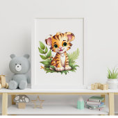 Baby Tiger Jungle Verlasse Kinderzimmer Wine Art Poster