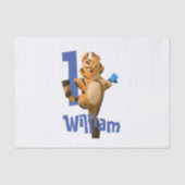 Baby Tiger Kariert erster Geburtstag Seidenpapier (Vorderseite)