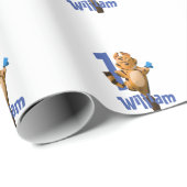 Baby Tiger Kariert Erstes Geburtstagskackpapier Geschenkpapier (Rolleneckpunkt)