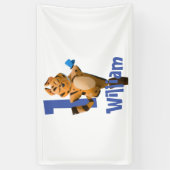 Baby Tiger Kariert First Birthday Classic Banner (Vertikal)
