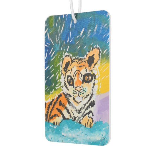 Baby Tiger "Kunst von Kindern" Autolufterfrischer (Links)