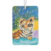Baby Tiger "Kunst von Kindern" Autolufterfrischer (Rückseite)