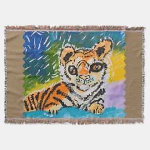 Baby Tiger "Kunst von Kindern" Decke