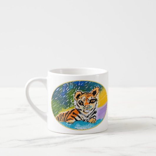 Baby Tiger "Kunst von Kindern" Espressotasse (Links)
