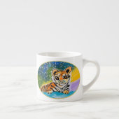 Baby Tiger "Kunst von Kindern" Espressotasse (Rechts)