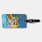 Baby Tiger "Kunst von Kindern" Gepäckanhänger (Vorderseite horizontal)