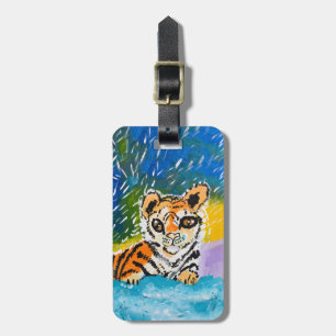 Baby Tiger "Kunst von Kindern" Gepäckanhänger