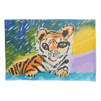 Baby Tiger "Kunst von Kindern" Kissenbezug