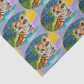 Baby Tiger "Kunst von Kindern" Seidenpapier (Ausschnitt)