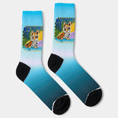 Baby Tiger "Kunst von Kindern" Socken (Rechts)
