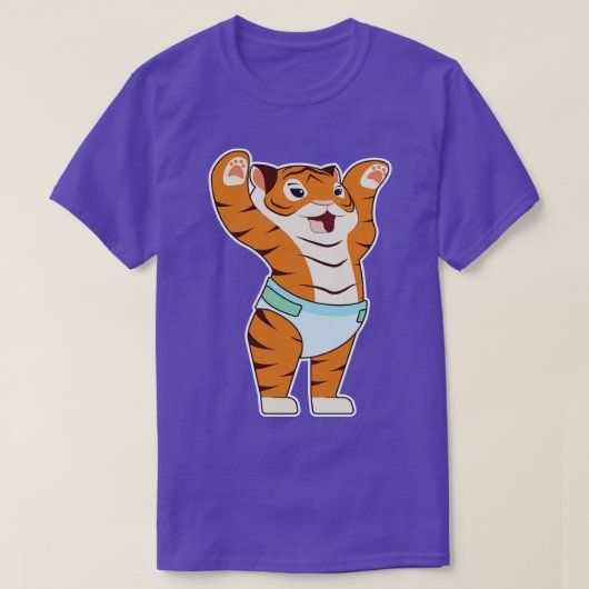 Baby Tiger mit Underpants T-Shirt (Design vorne)