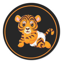 Baby Tiger mit Windeln