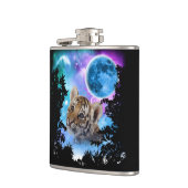 Baby-Tiger-Mitternacht-Wald Flachmann (Links)