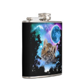 Baby-Tiger-Mitternacht-Wald Flachmann (Rechts)